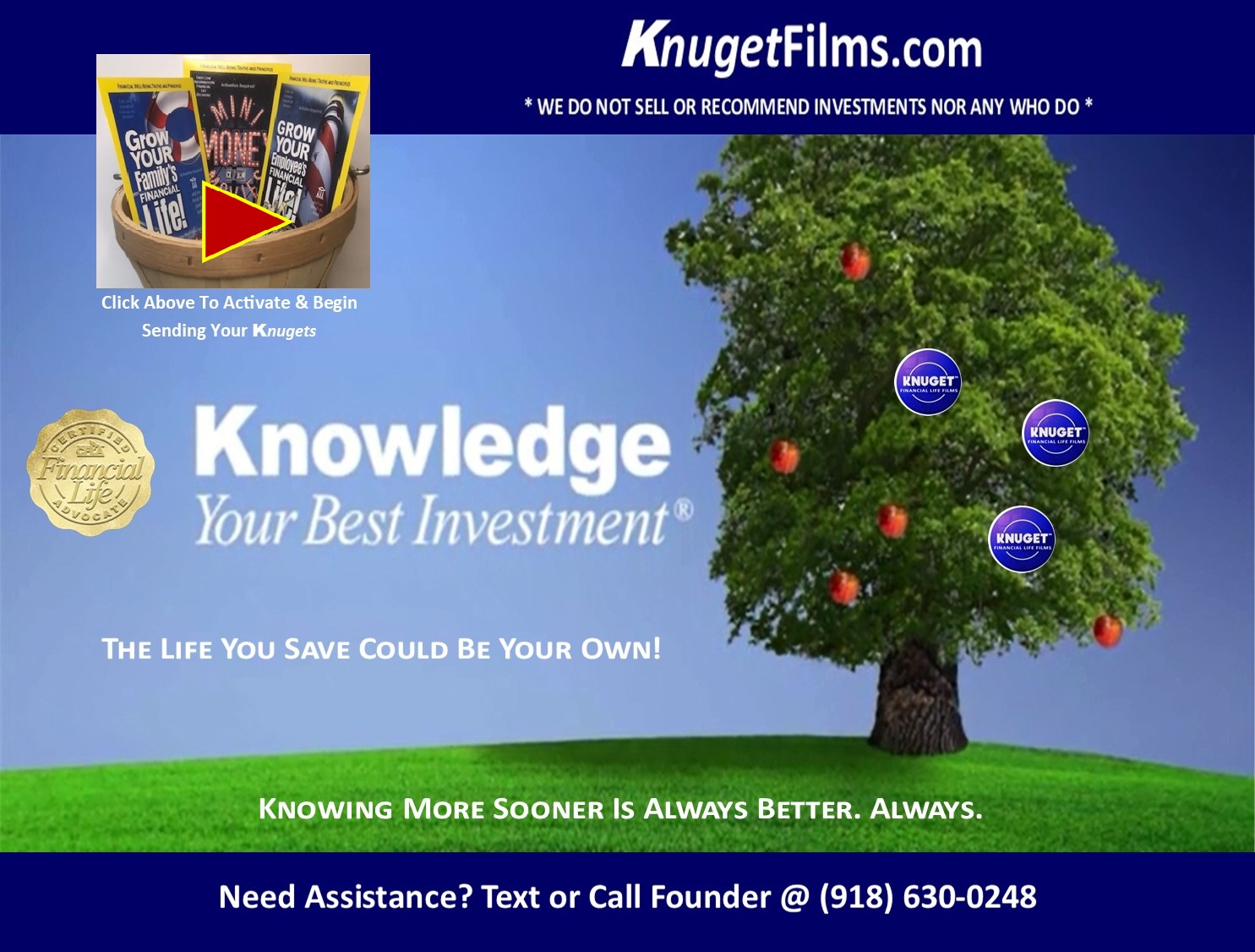 knugefilms landing page image